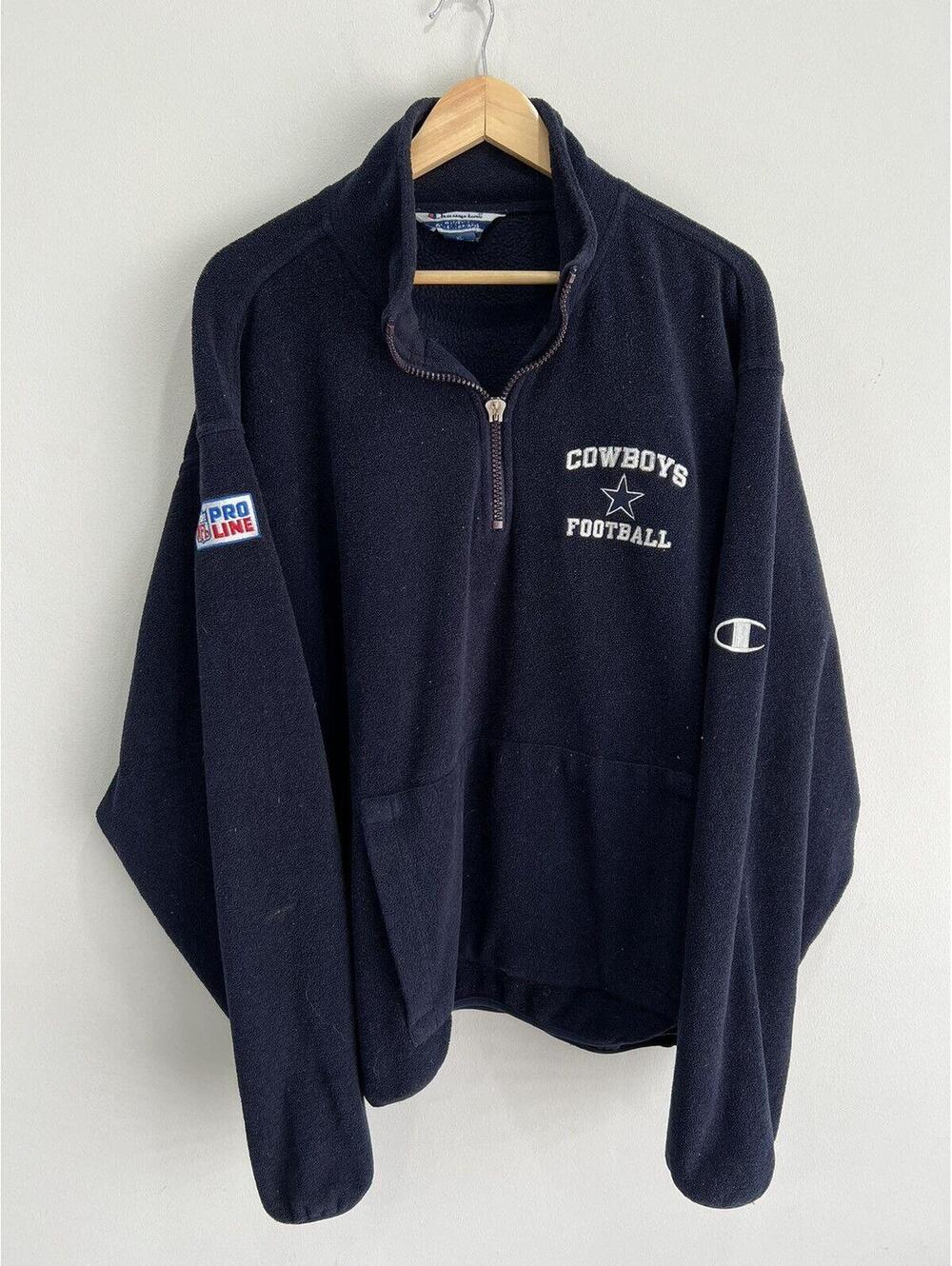 Vintage Dallas Cowboys Fleece Sweater zip football nfl shirt